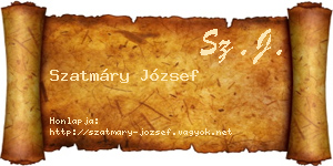 Szatmáry József névjegykártya