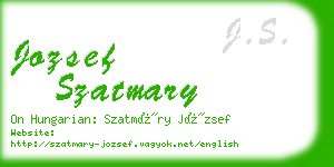 jozsef szatmary business card